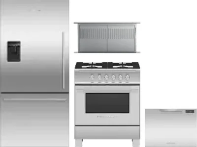 4 Piece Package Includes Refrigerator, Range, Hood And Dishwasher